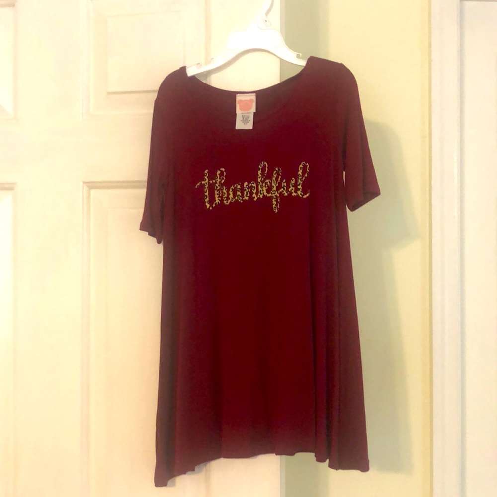 Little girls thankful T-shirt dress